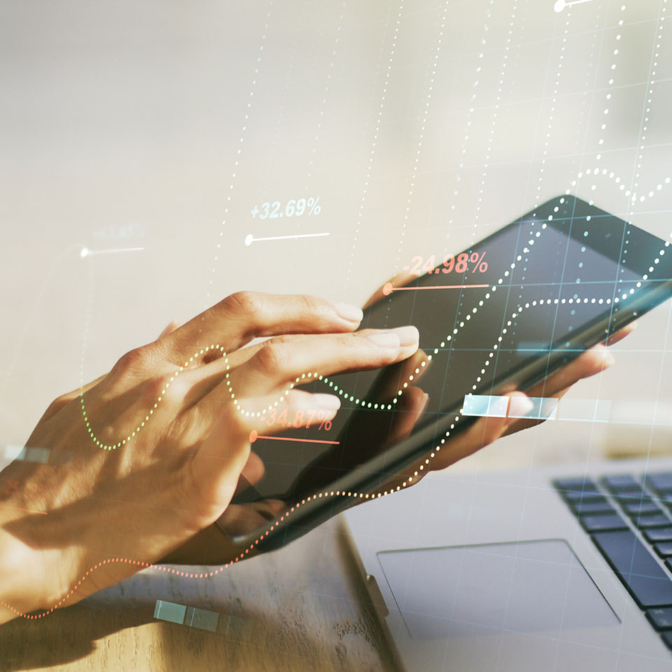 A close up of someone using their phone.