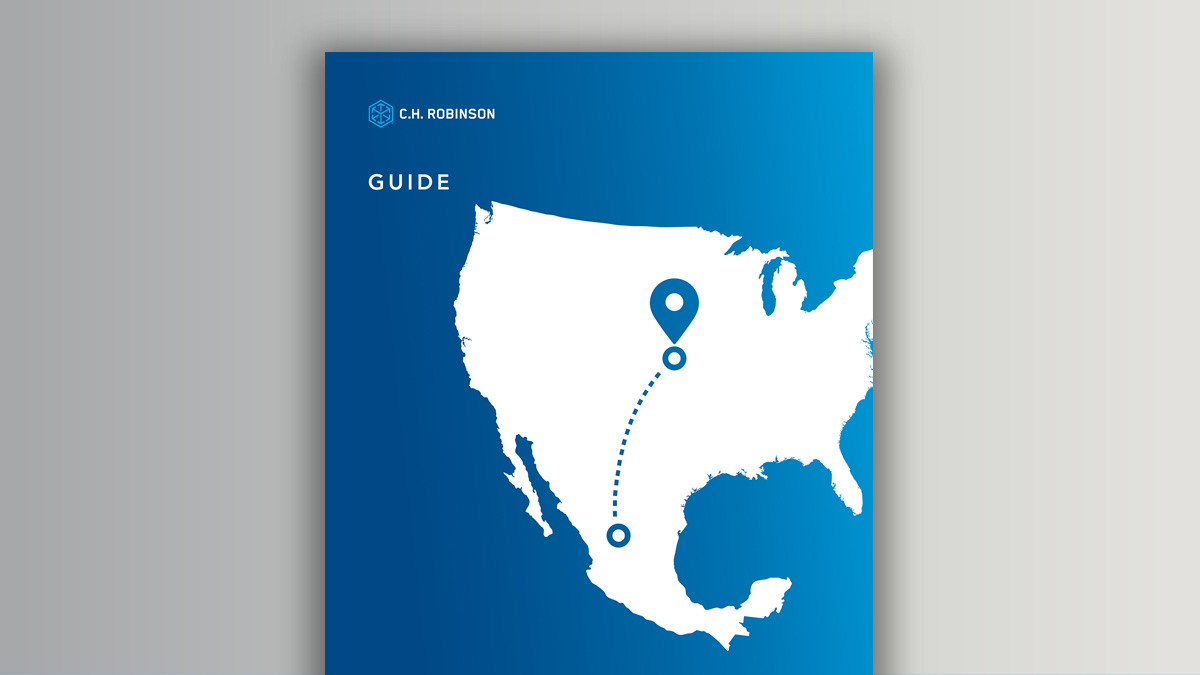 Graphic of map showing Mexico and United States